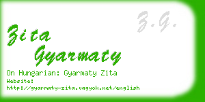 zita gyarmaty business card